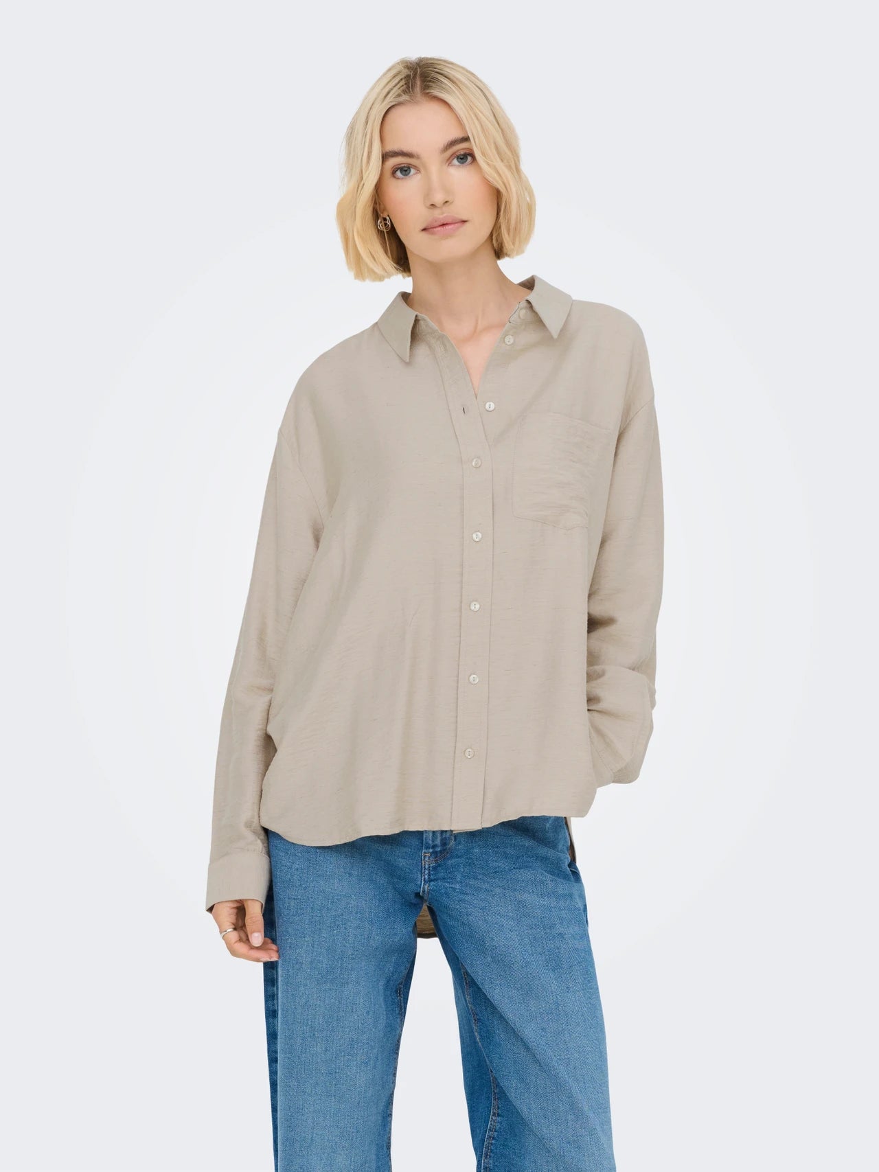 ONLY Lino Oxford Tan Blouse