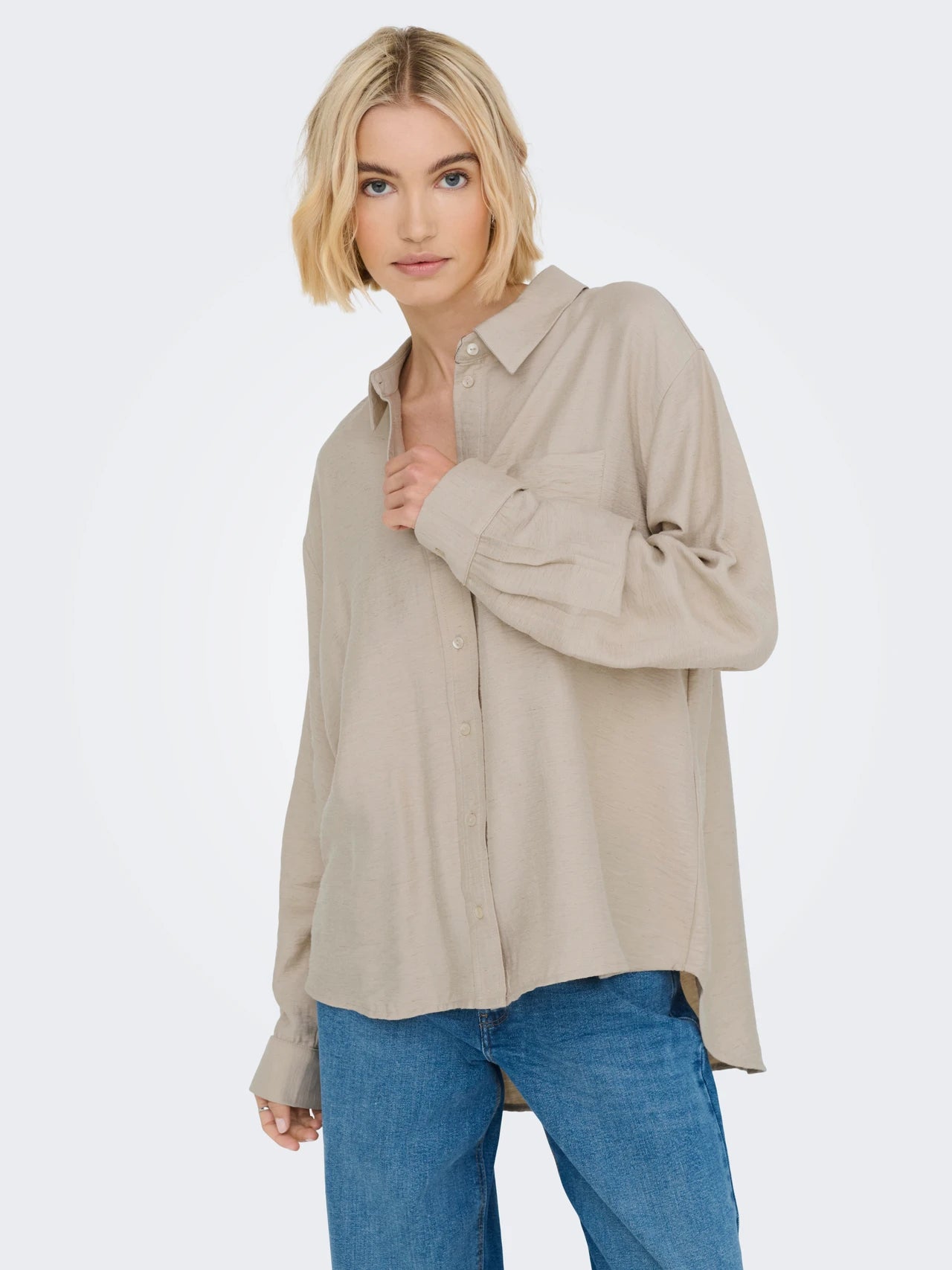 ONLY Lino Oxford Tan Blouse