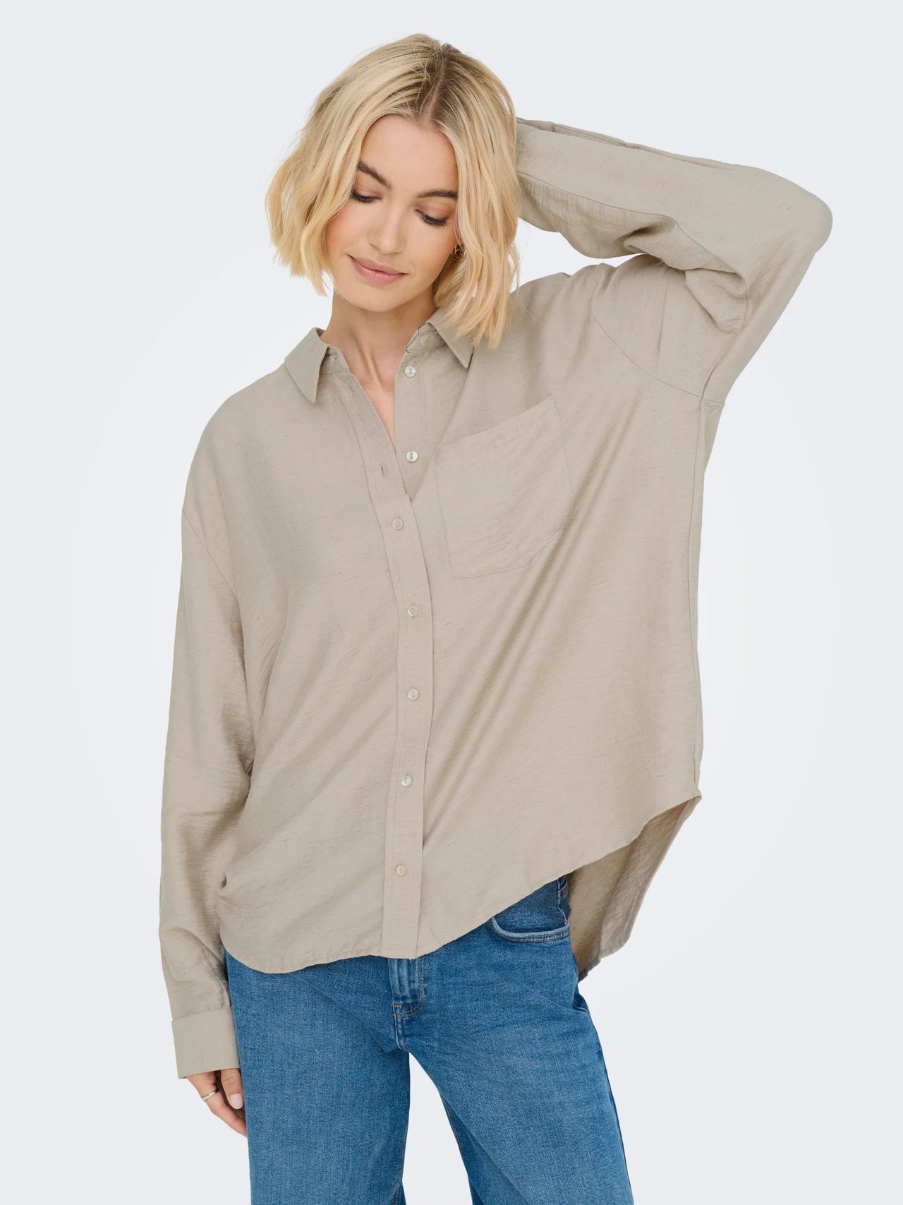 ONLY Lino Oxford Tan Blouse