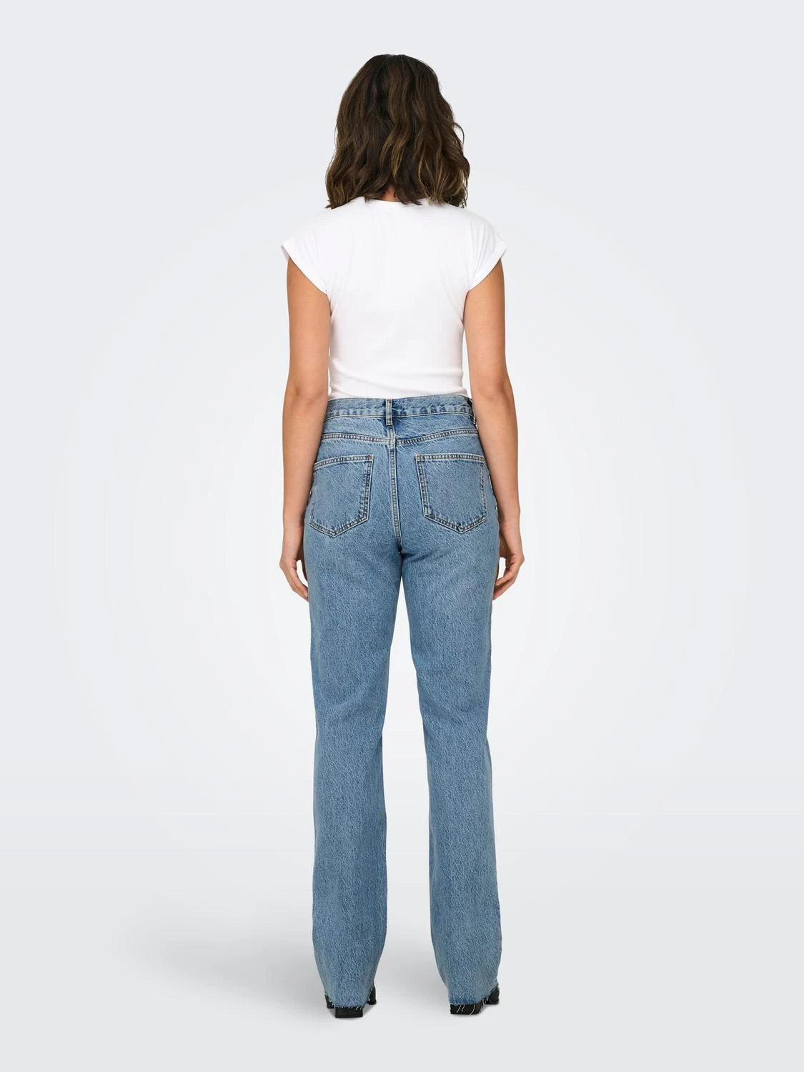 ONLY Riley High Rise Straight Leg Jeans