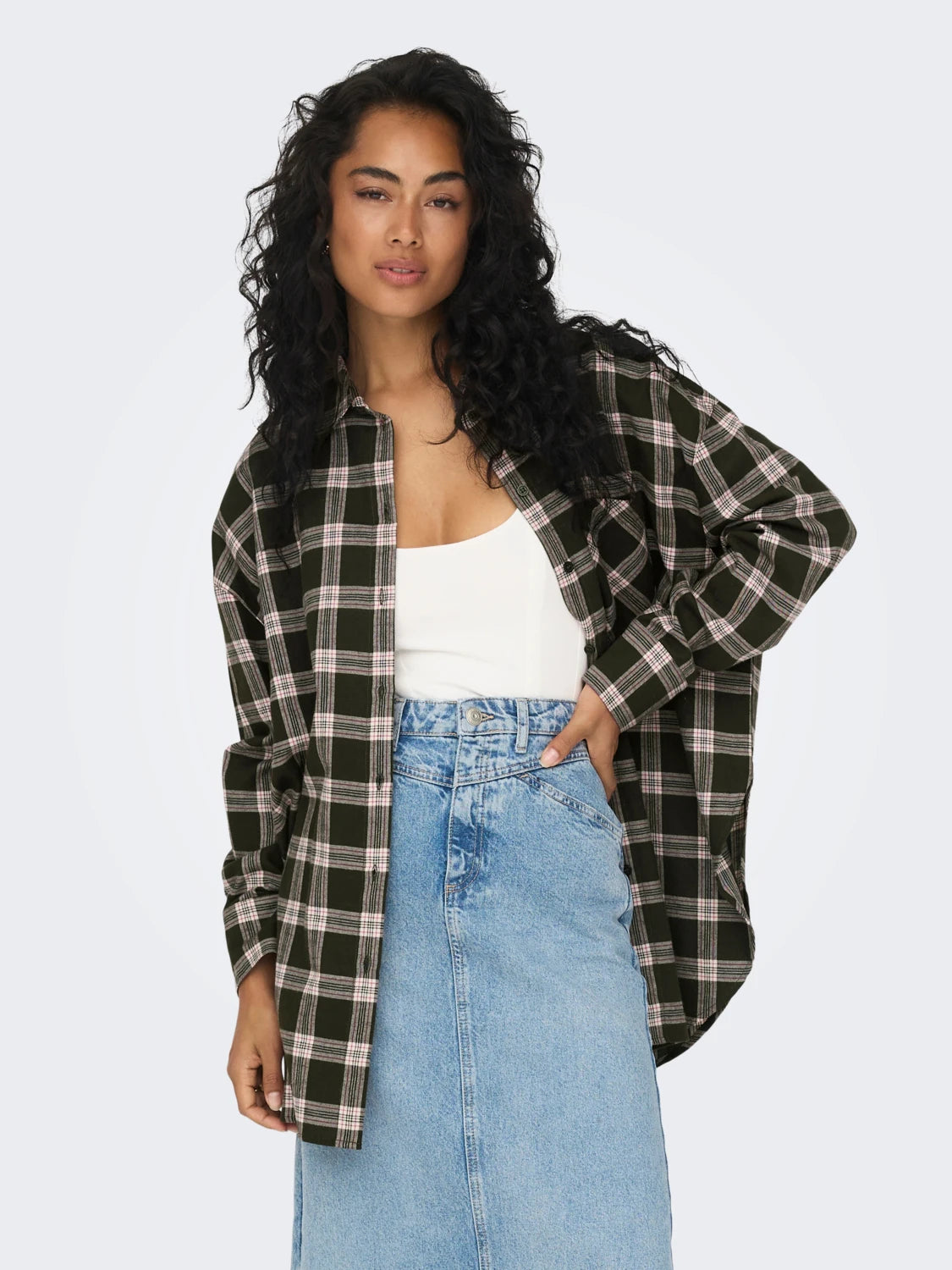 ONLY Sarita Oversize Plaid Shirt