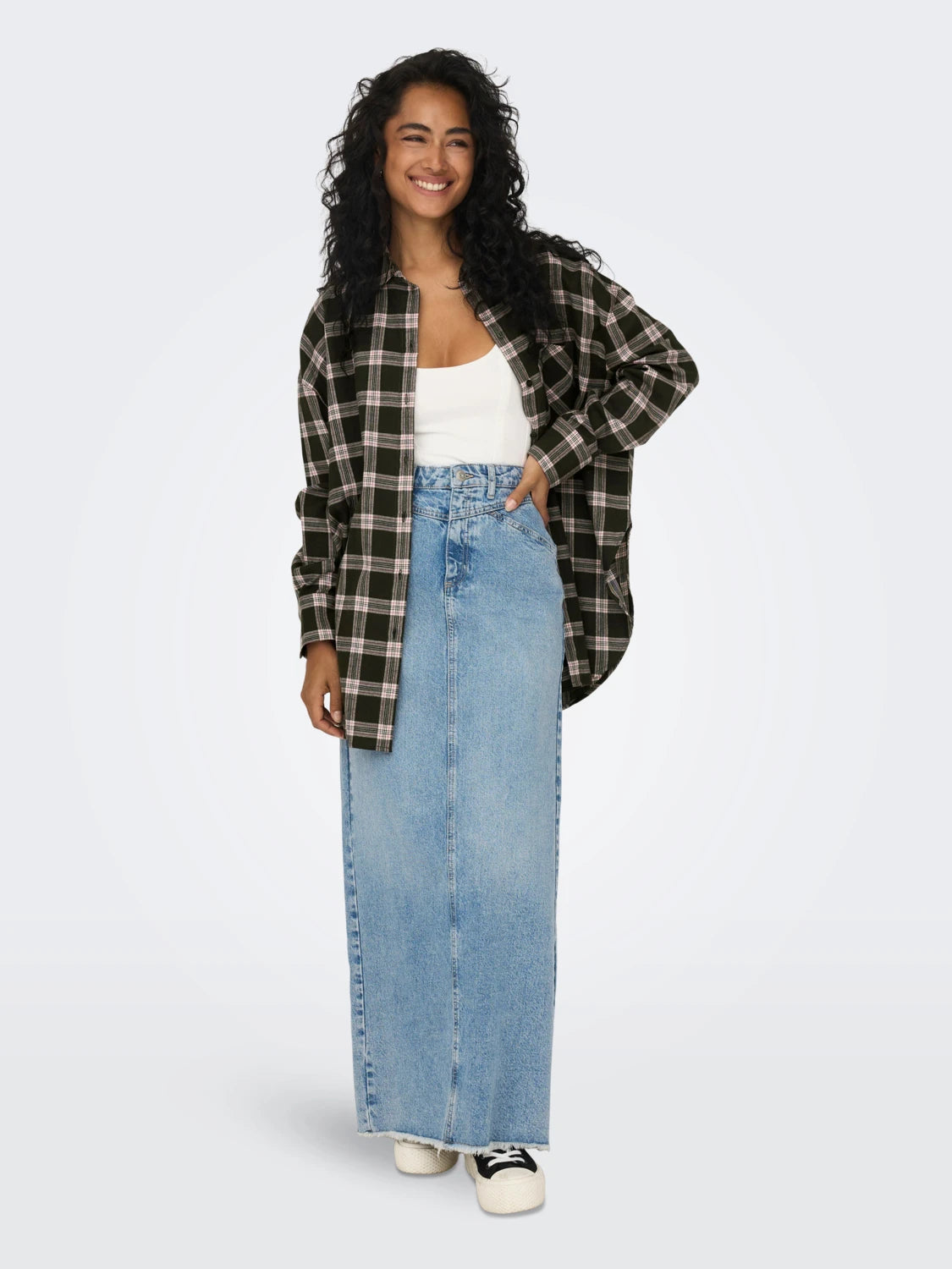 ONLY Sarita Oversize Plaid Shirt