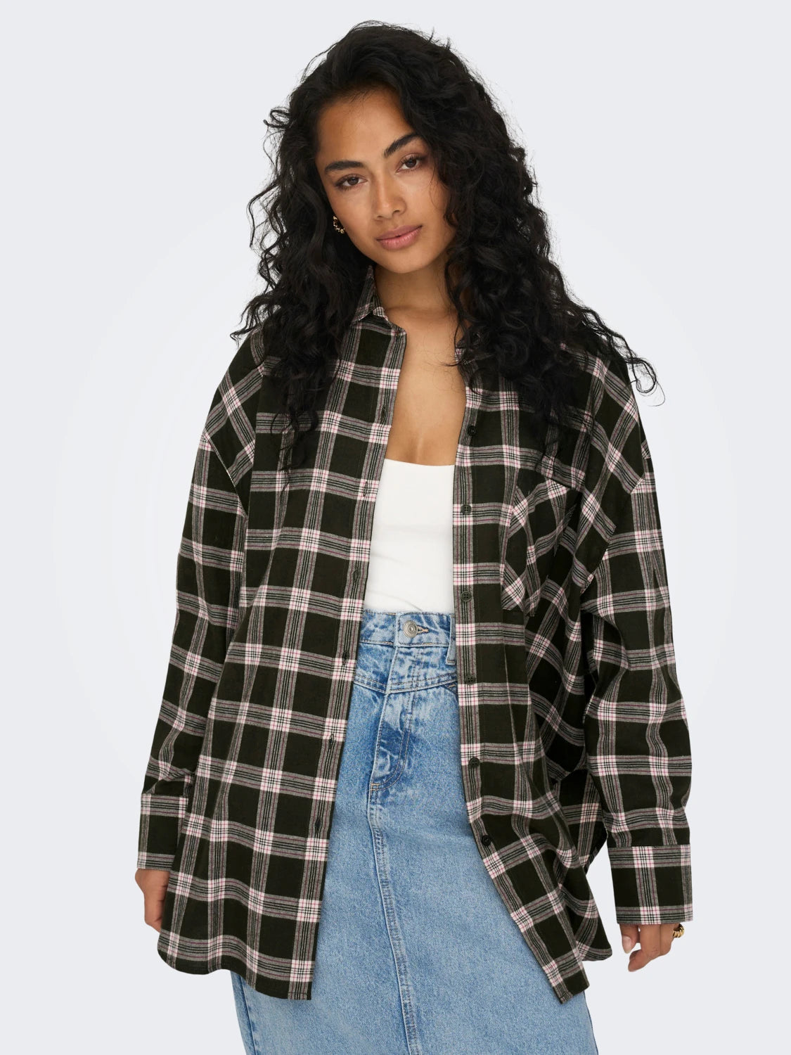 ONLY Sarita Oversize Plaid Shirt