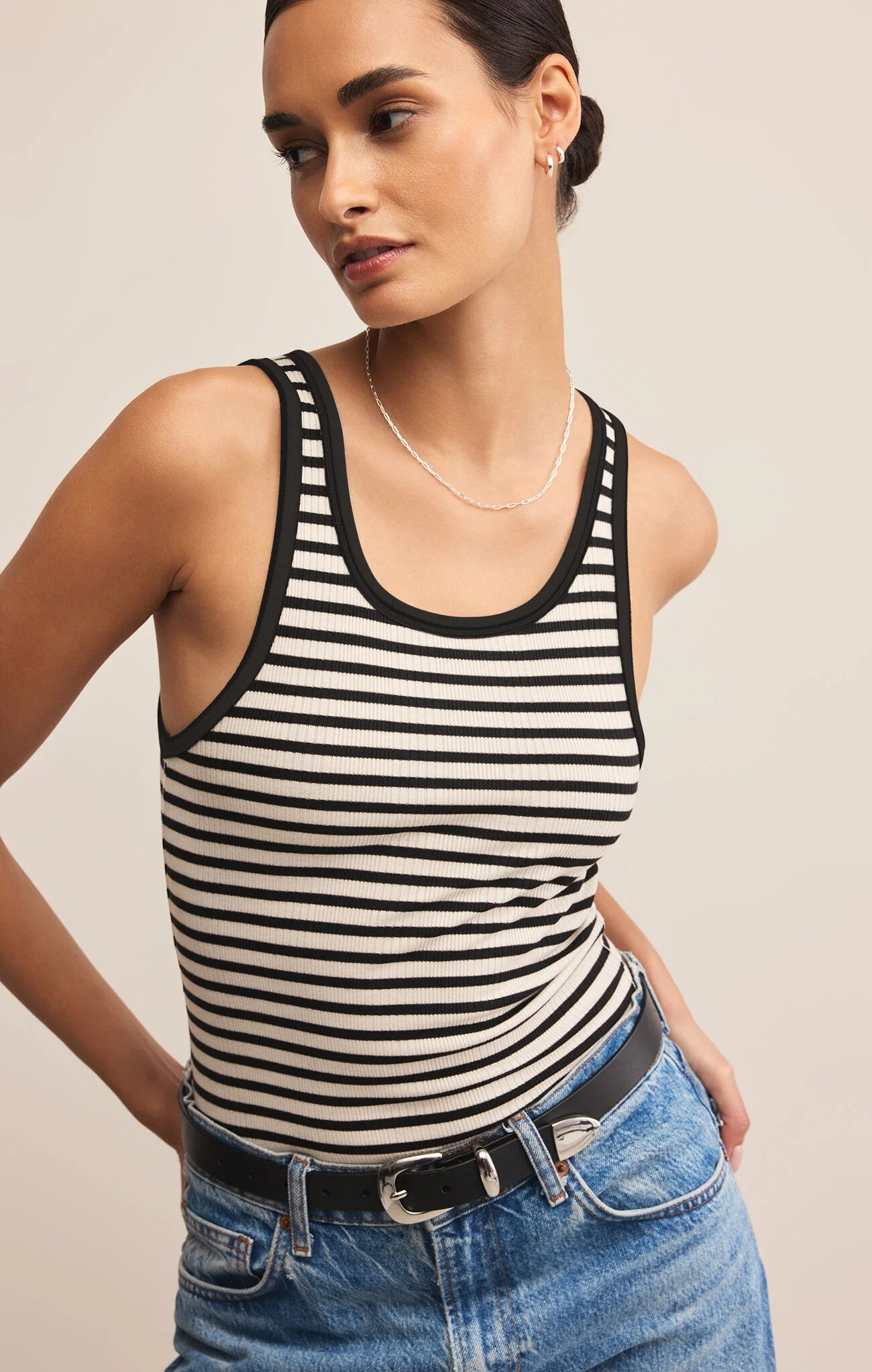 Z Supply Classic Striped Scoop Tank
