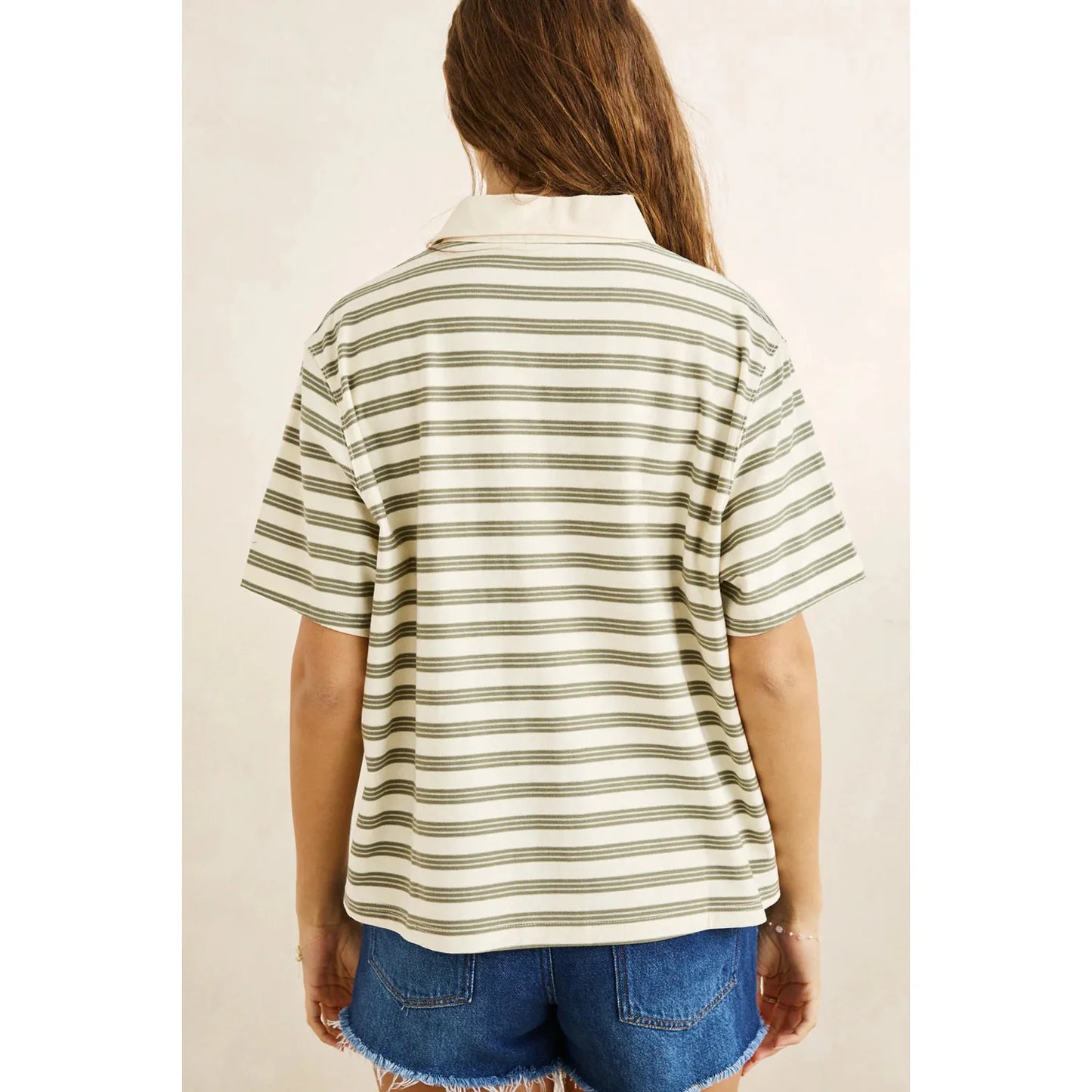 Rhythm Vintage Stripe Rugby Short Sleeve Shirt