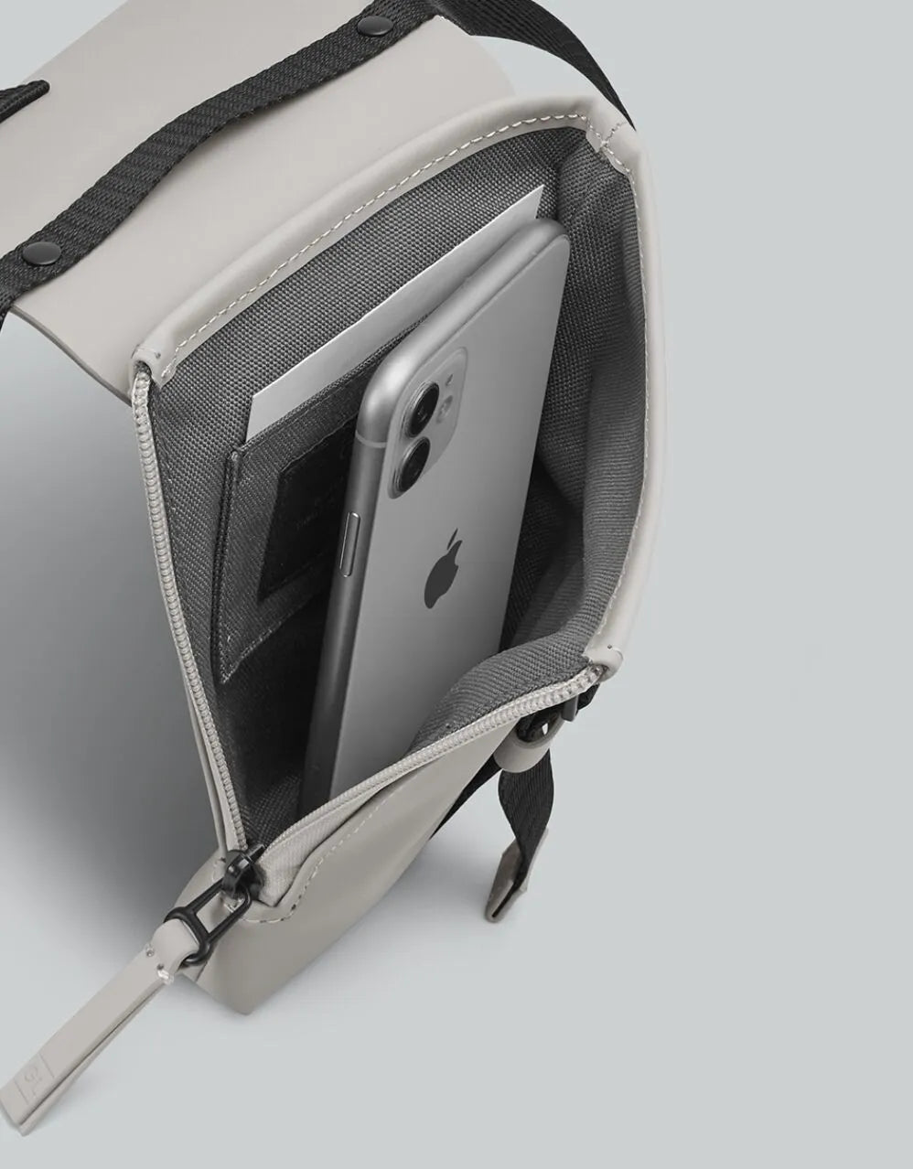Gaston Luga Taupe Spläsh Mini Crossbody Bag