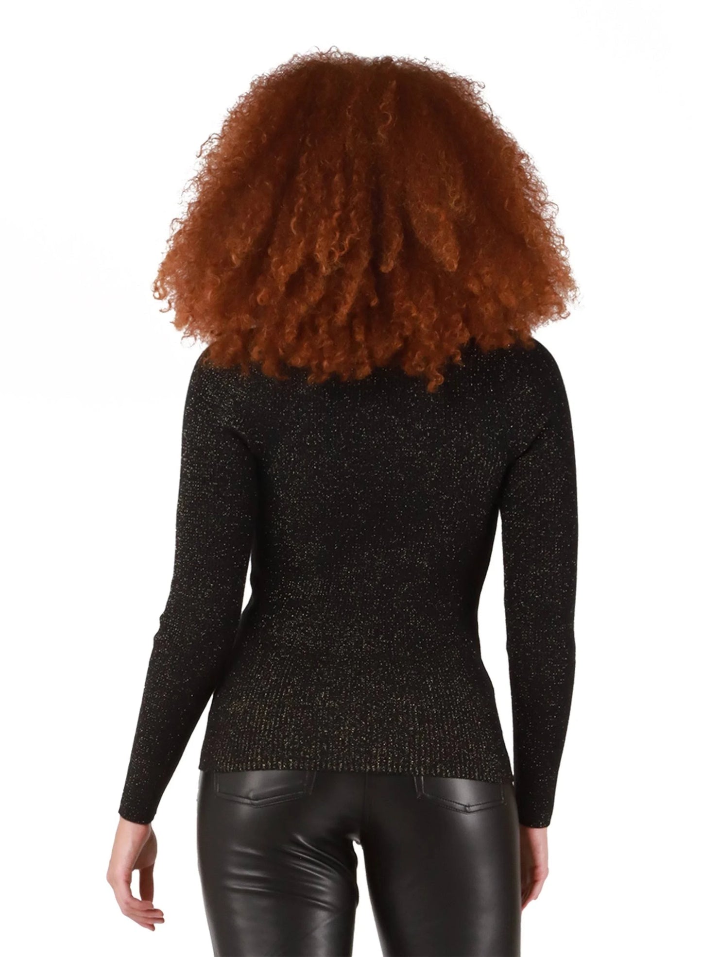 Dex Sweetheart Neckline Shimmer Sweater