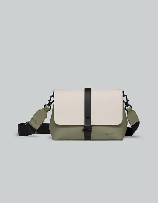 Gaston Luga Cloud Cream/ Sage Spläsh Crossbody Bag