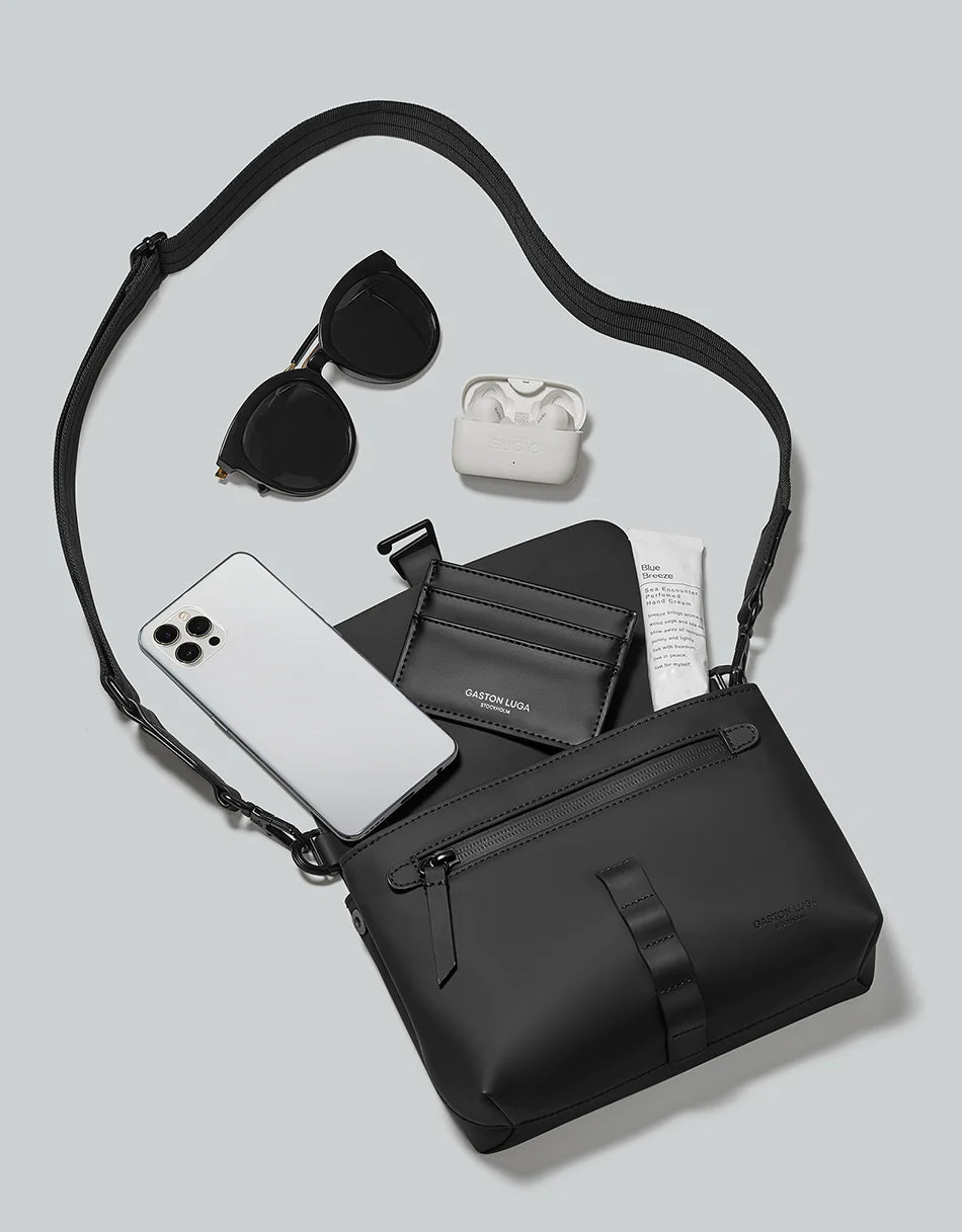 Gaston Luga Black Spläsh Crossbody Bag
