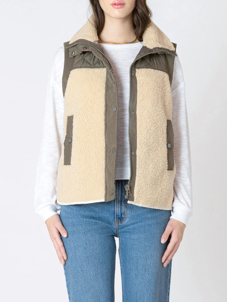 Dex Mixed Fabric Vest