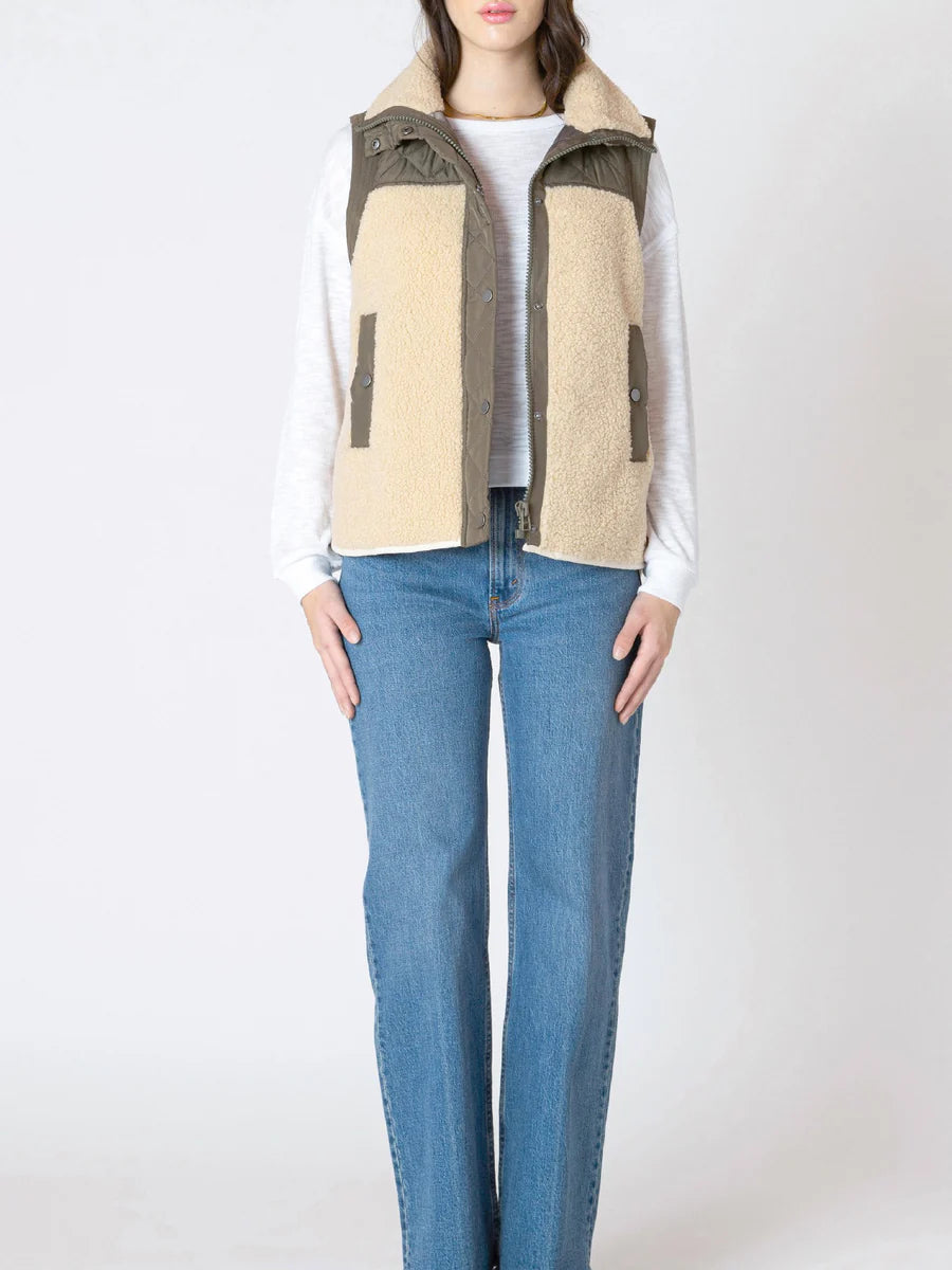 Dex Mixed Fabric Vest