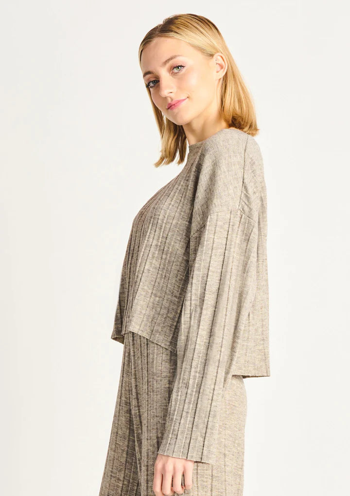 Dex Wide Ribbed Sweater Top