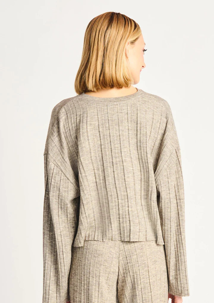Dex Wide Ribbed Sweater Top