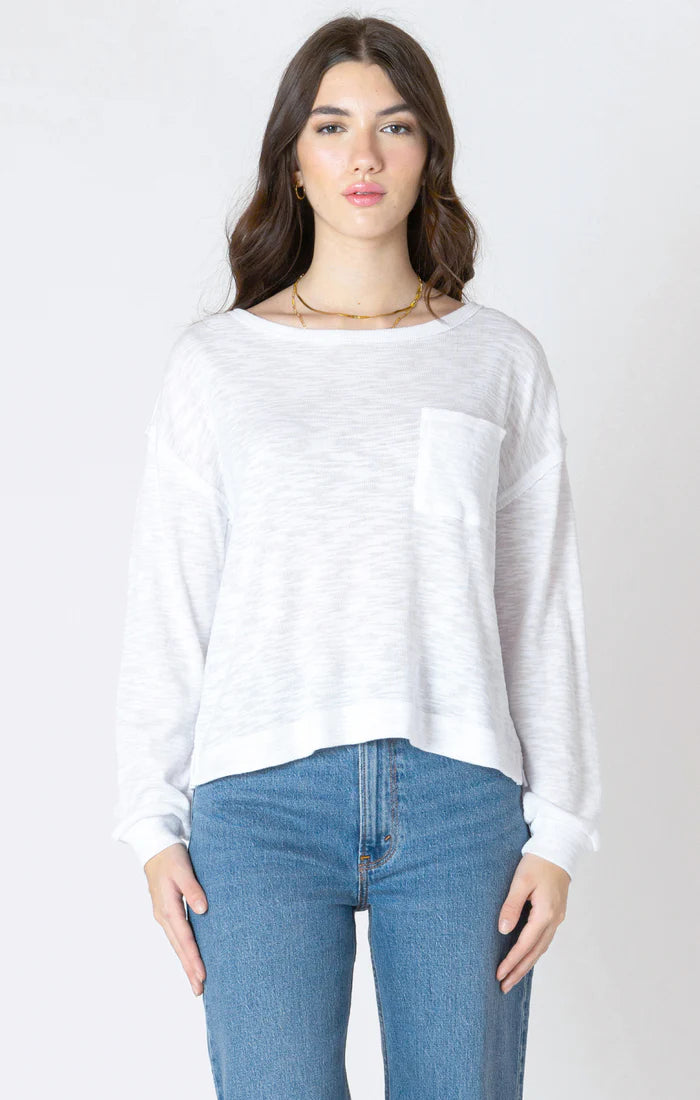 Dex White Crew Neck Top