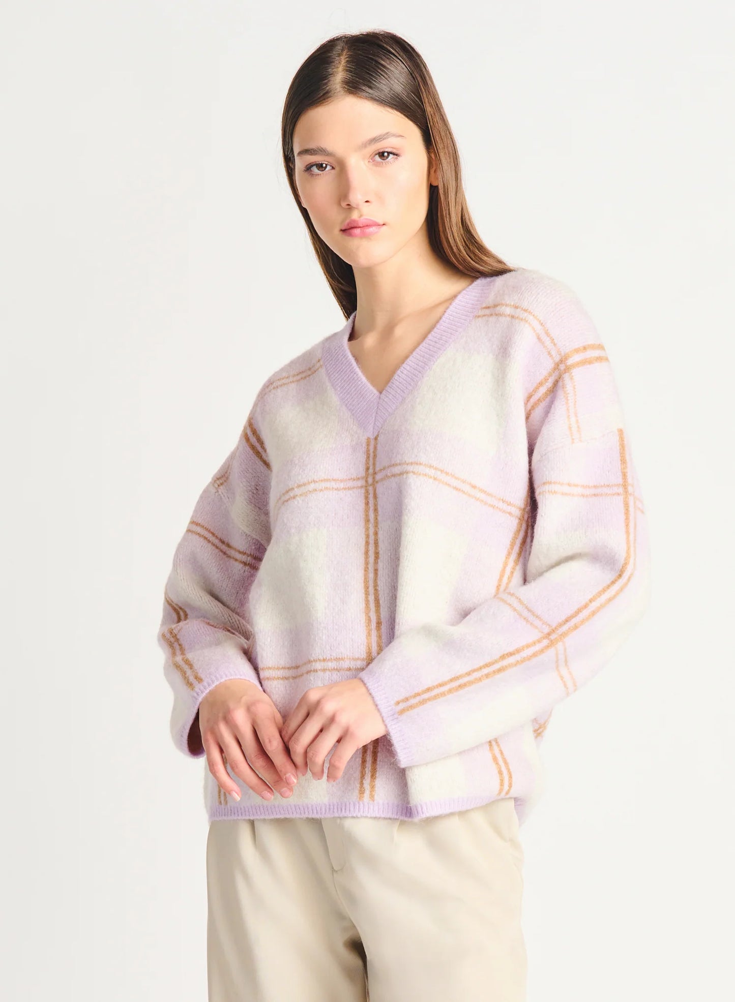 Dex Colorful Plaid Sweater