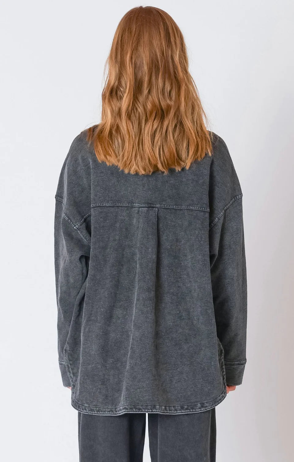 Dex Washed Black Knit Denim Jacket