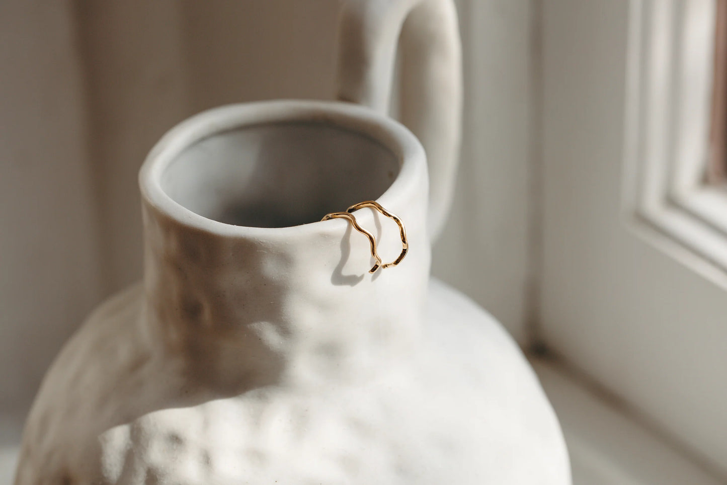 Little Gold Wave Hoops