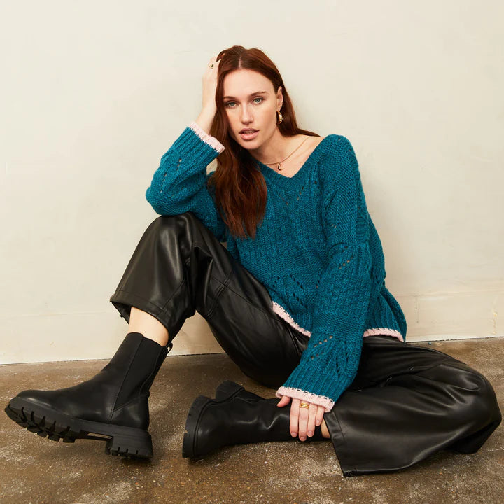 Cara & The Sky Zoe Pointelle Sweater