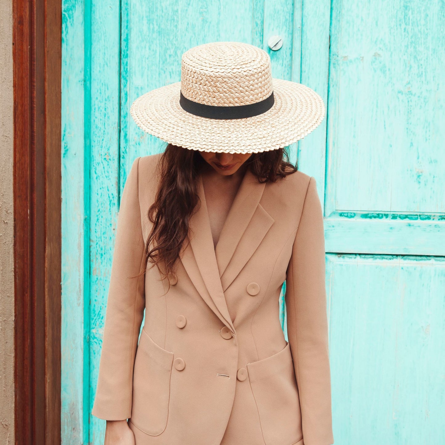 Ace of Something Lerici Straw Boater | Natural Black
