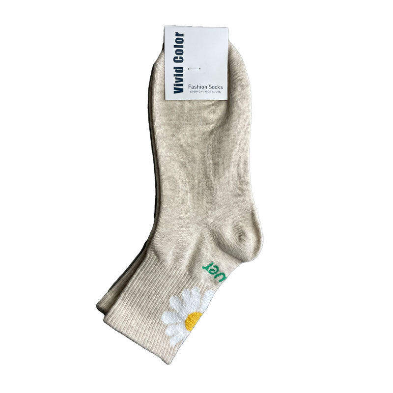 Blooming Flower Quarter Socks