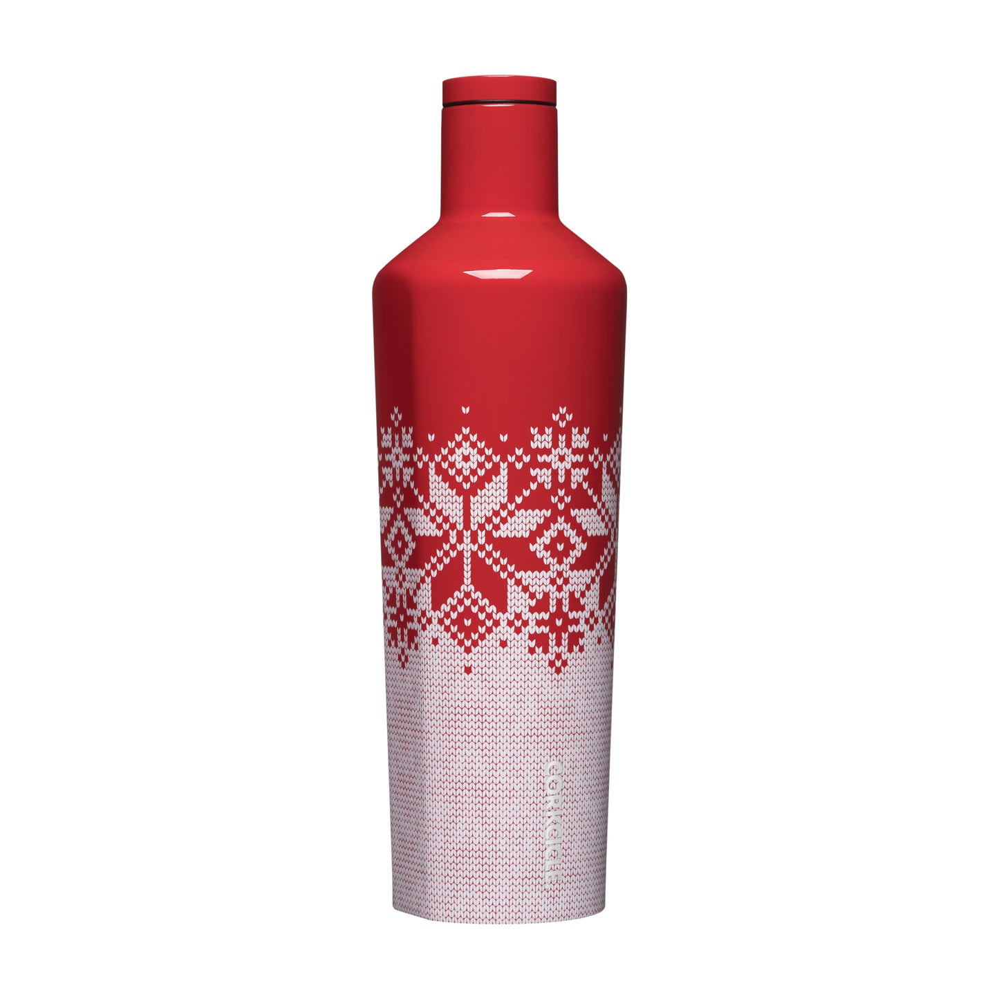Corkcicle 25oz Fairisle Red Canteen