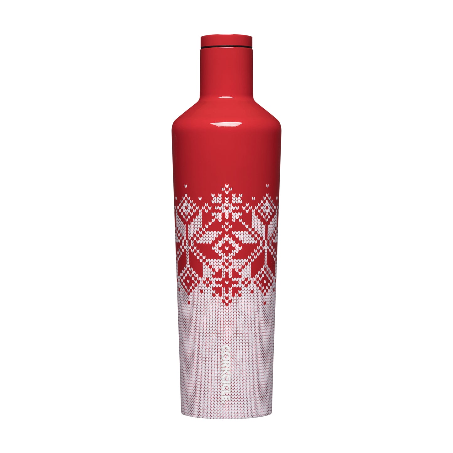 Corkcicle 25oz Fairisle Red Canteen