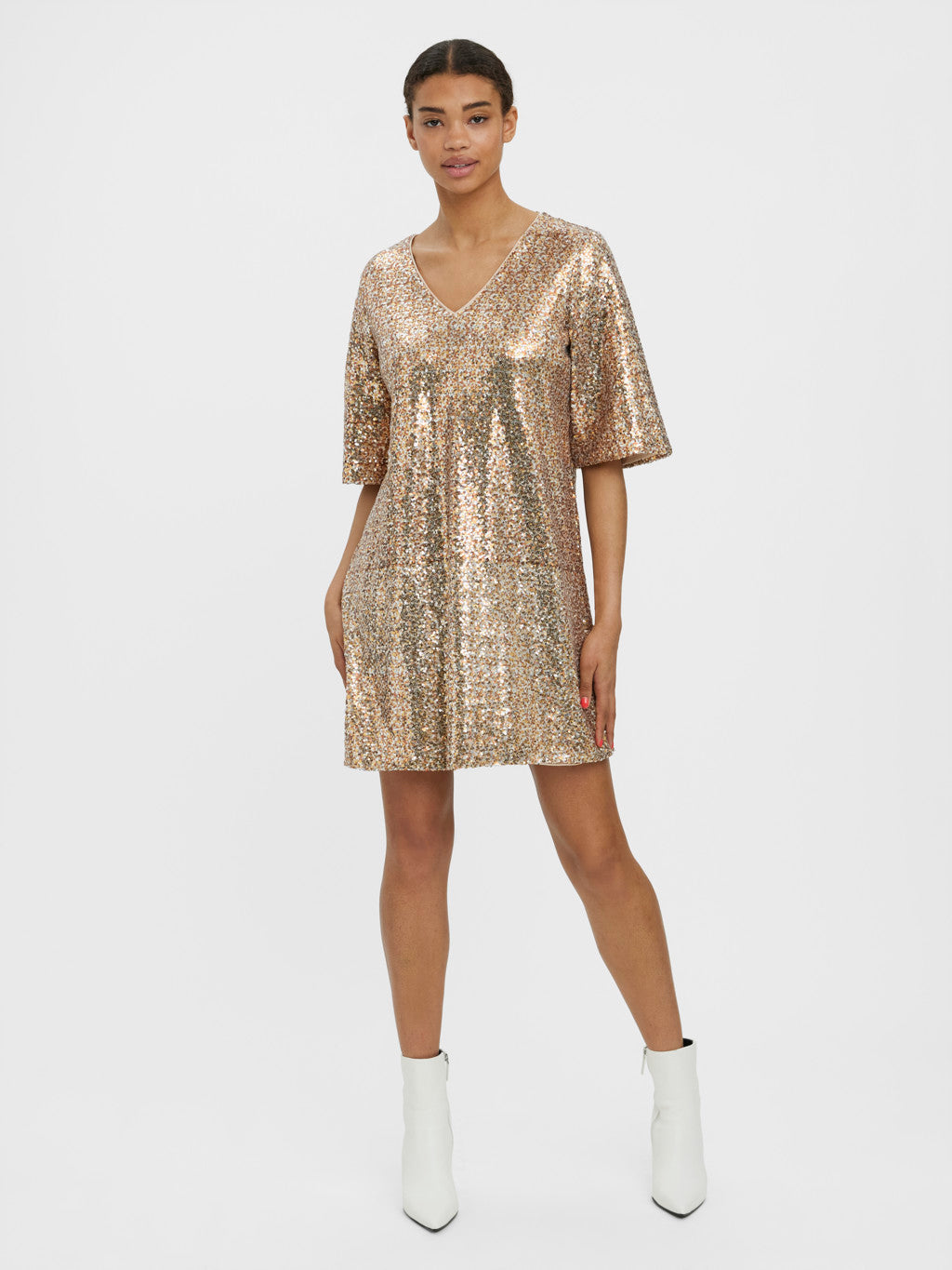 Vero Moda Gold Nanna Dress