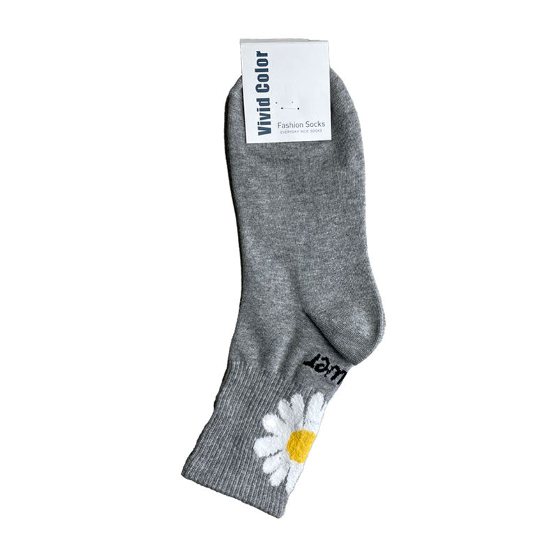 Blooming Flower Quarter Socks