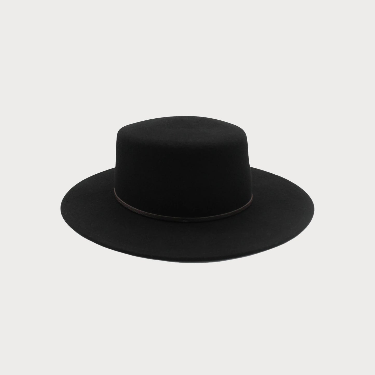 Ace of Something Black Matilda Flat Brim Boater