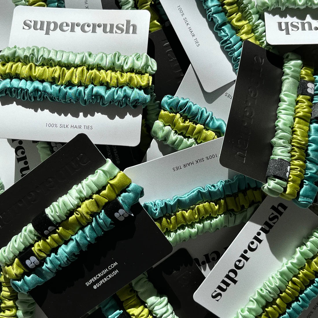 Supercrush Silk Hair Ties | Aquamarine