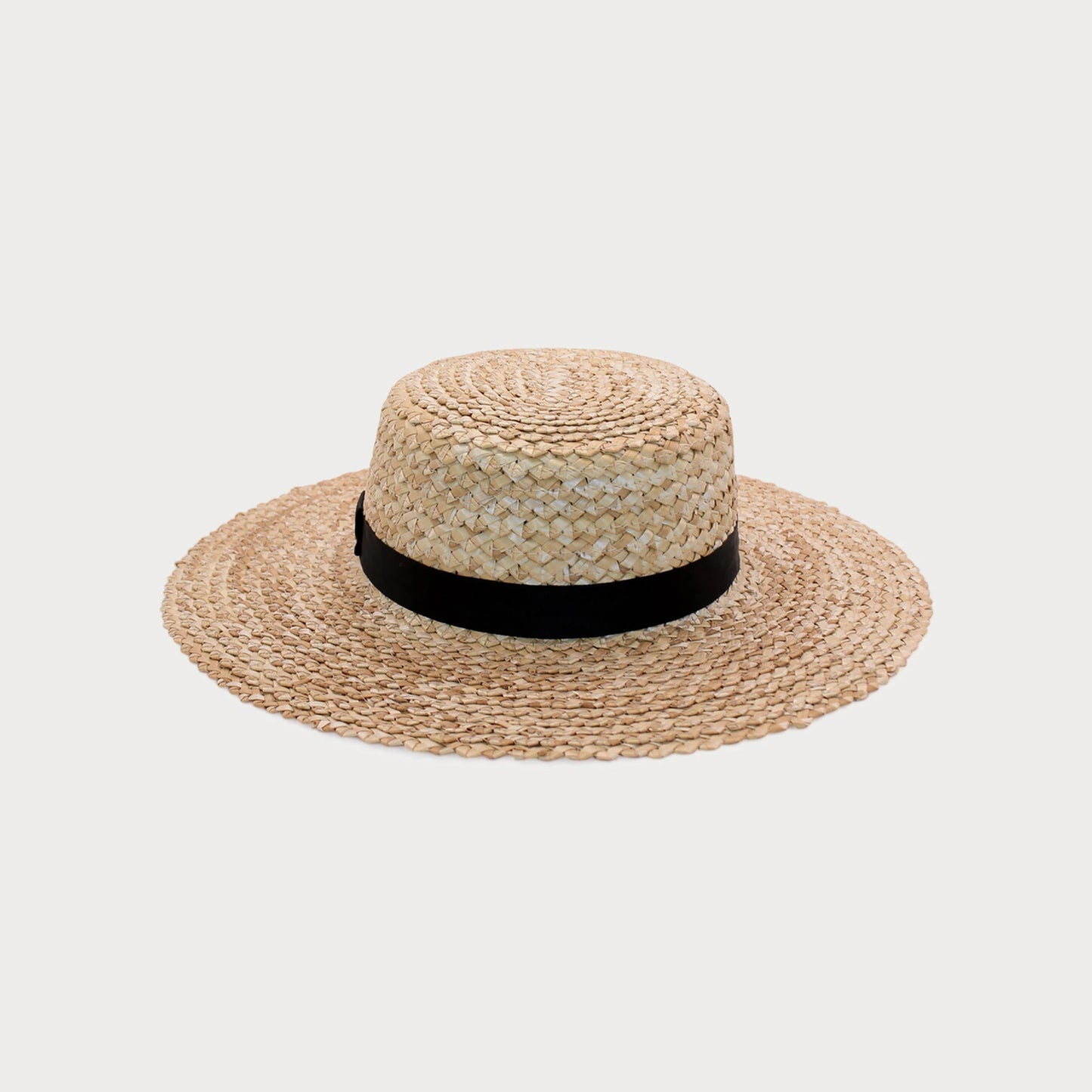 Ace of Something Lerici Straw Boater | Natural Black