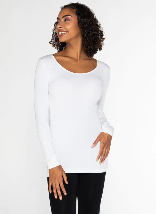 C'est Moi Bamboo Scoop Neck Long Sleeve
