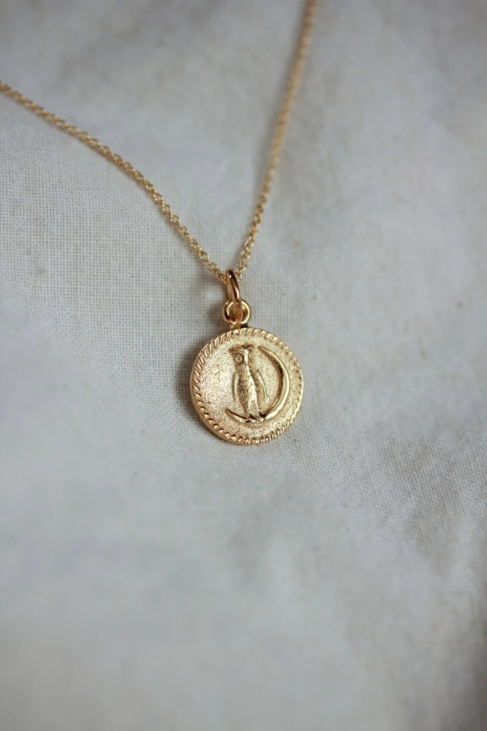 Little Gold Night Owl Necklace