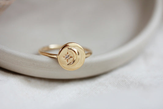Little Gold Stargazer Ring