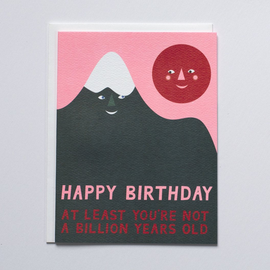 Banquet Billion Year Birthday Mountain Note Card