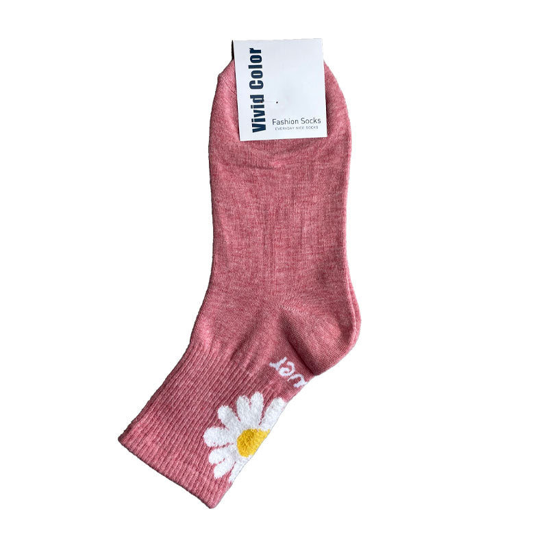 Blooming Flower Quarter Socks