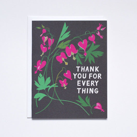 Banquet Thank You Bleeding Heart Card