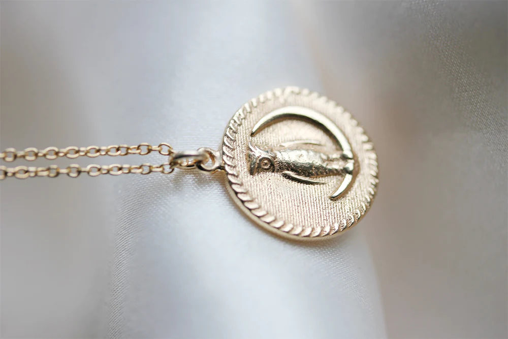 Little Gold Night Owl Necklace