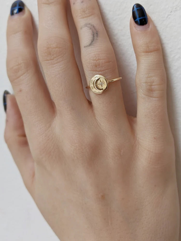 Little Gold Stargazer Ring