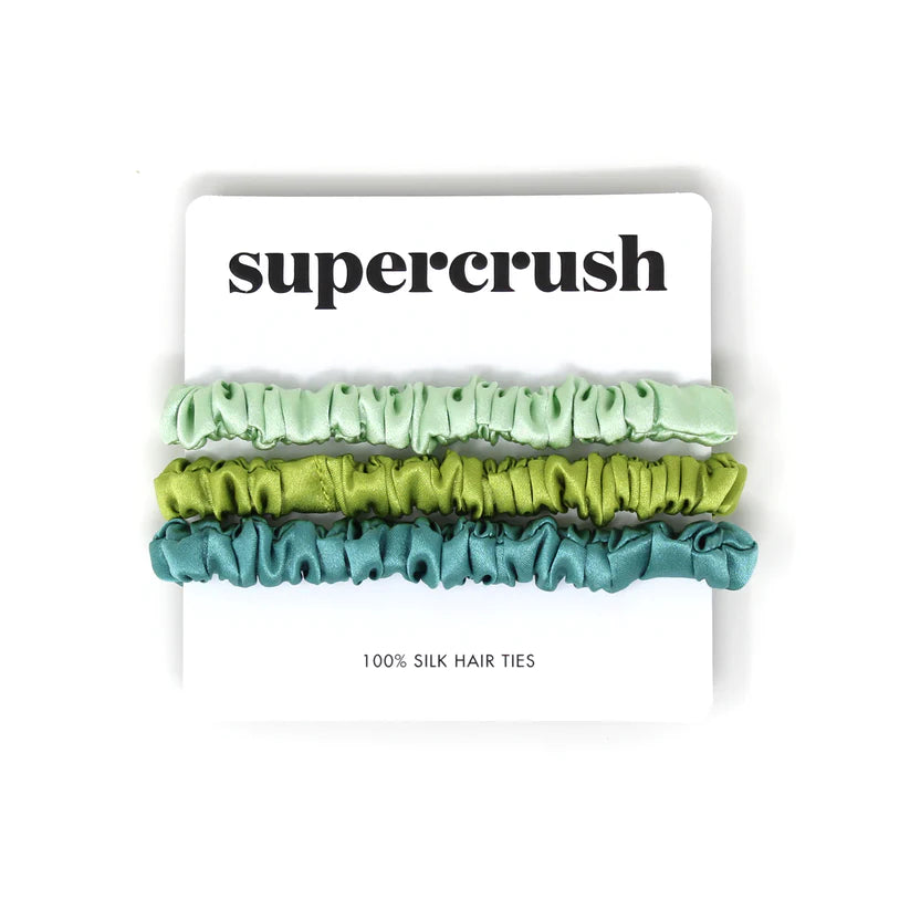 Supercrush Silk Hair Ties | Aquamarine