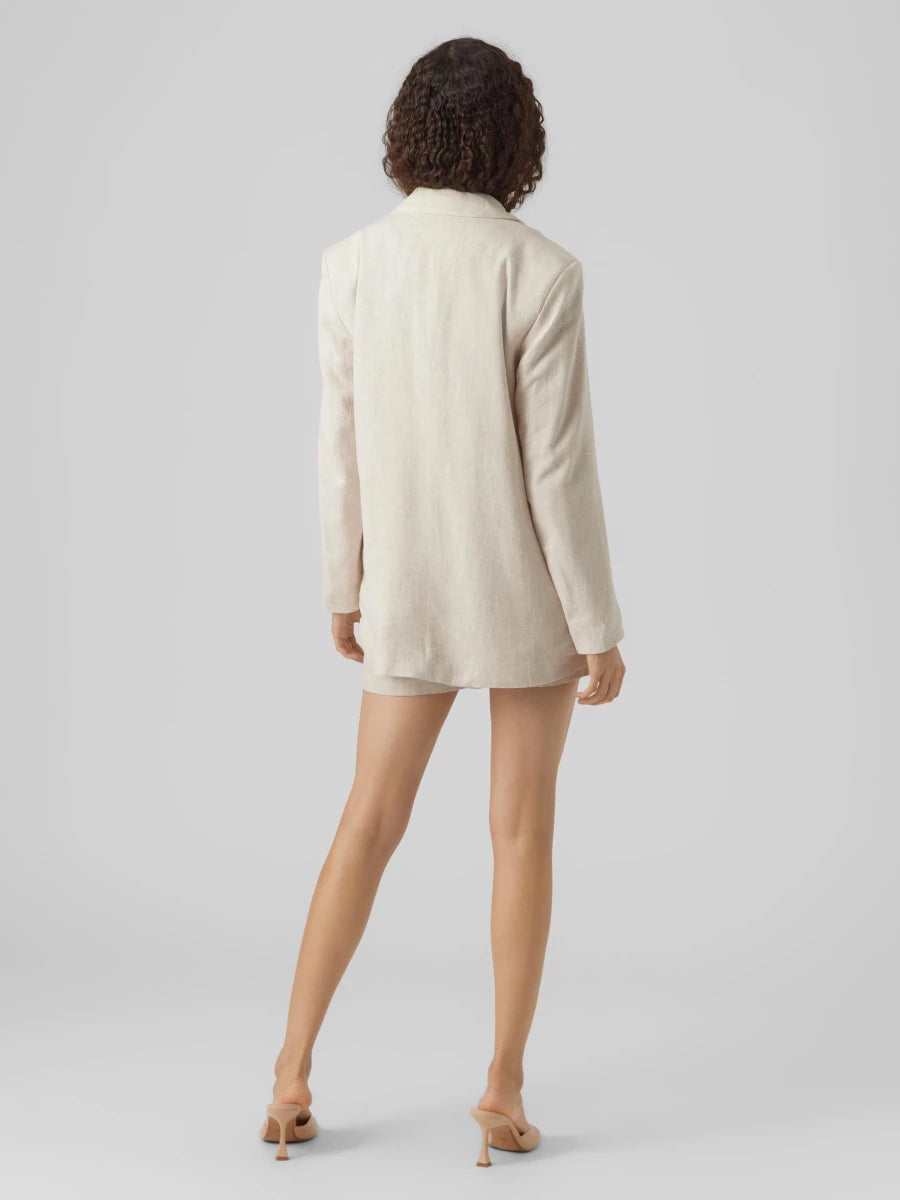 Vero Moda Oatmeal Vera Linen Blazer