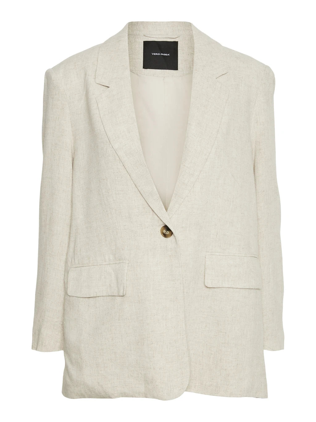 Vero Moda Oatmeal Vera Linen Blazer