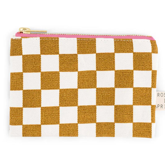 Rose in April Marie Purse Check Caramel