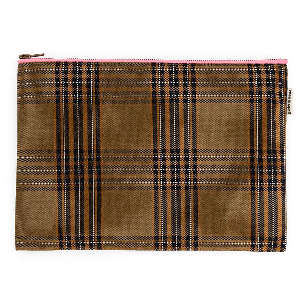 Rose in April Lili Flat Pouch Tartan