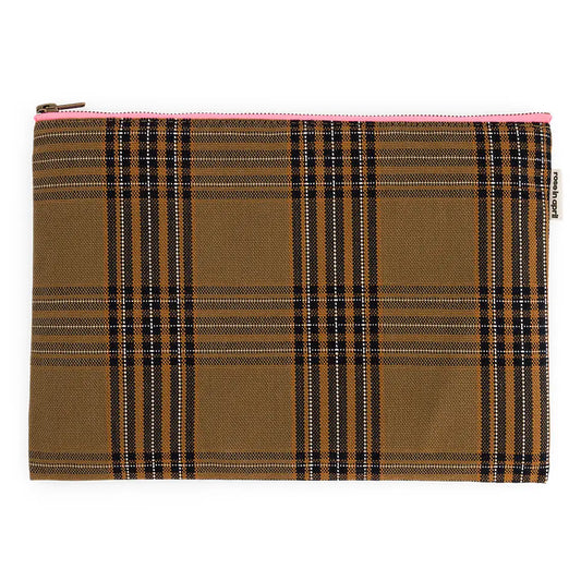 Rose in April Lili Flat Pouch Tartan