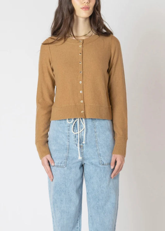 Dex Toffee Easy Crewneck Cardigan
