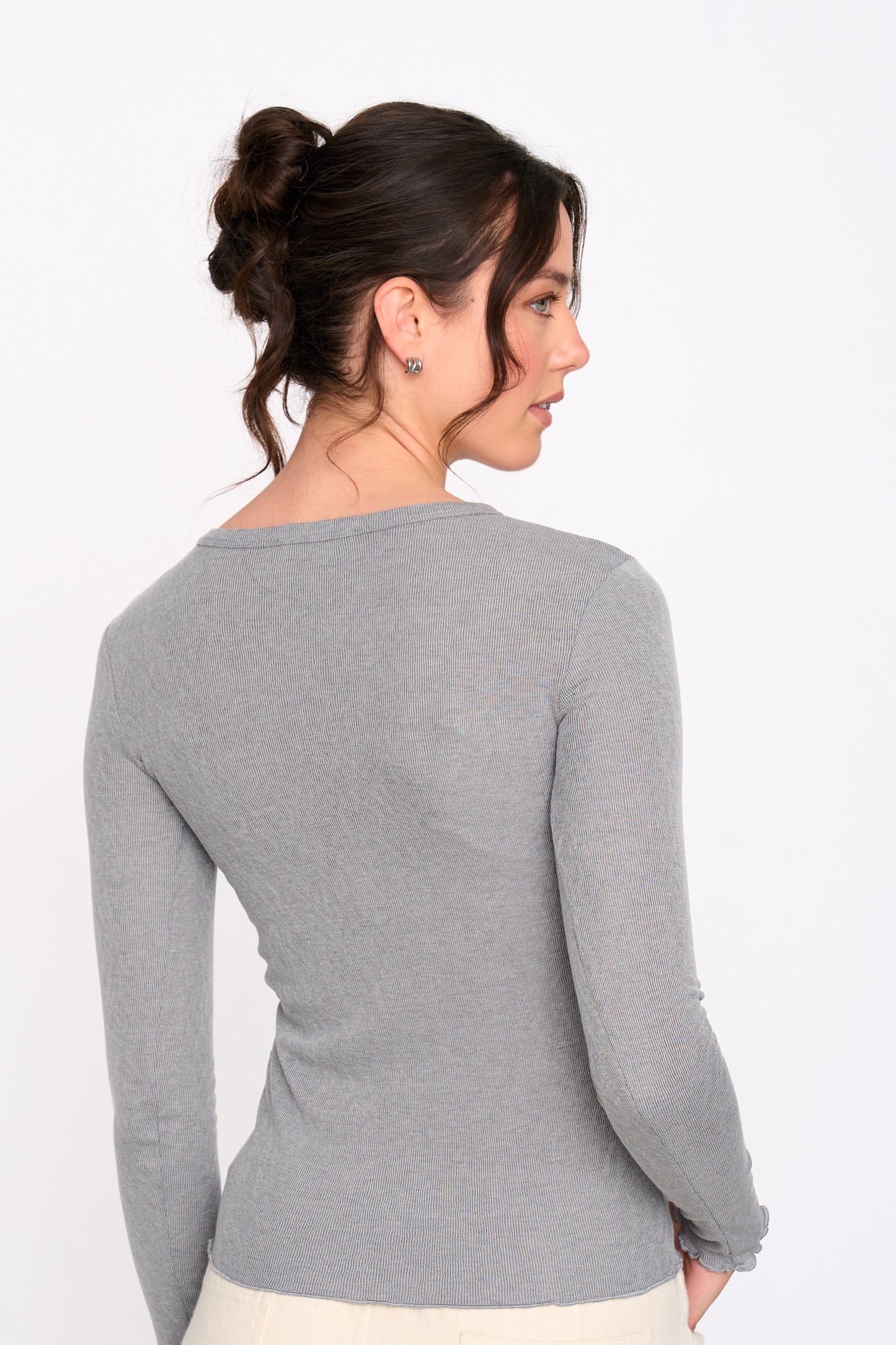 24COLOURS 12501B Grey Long Sleeve