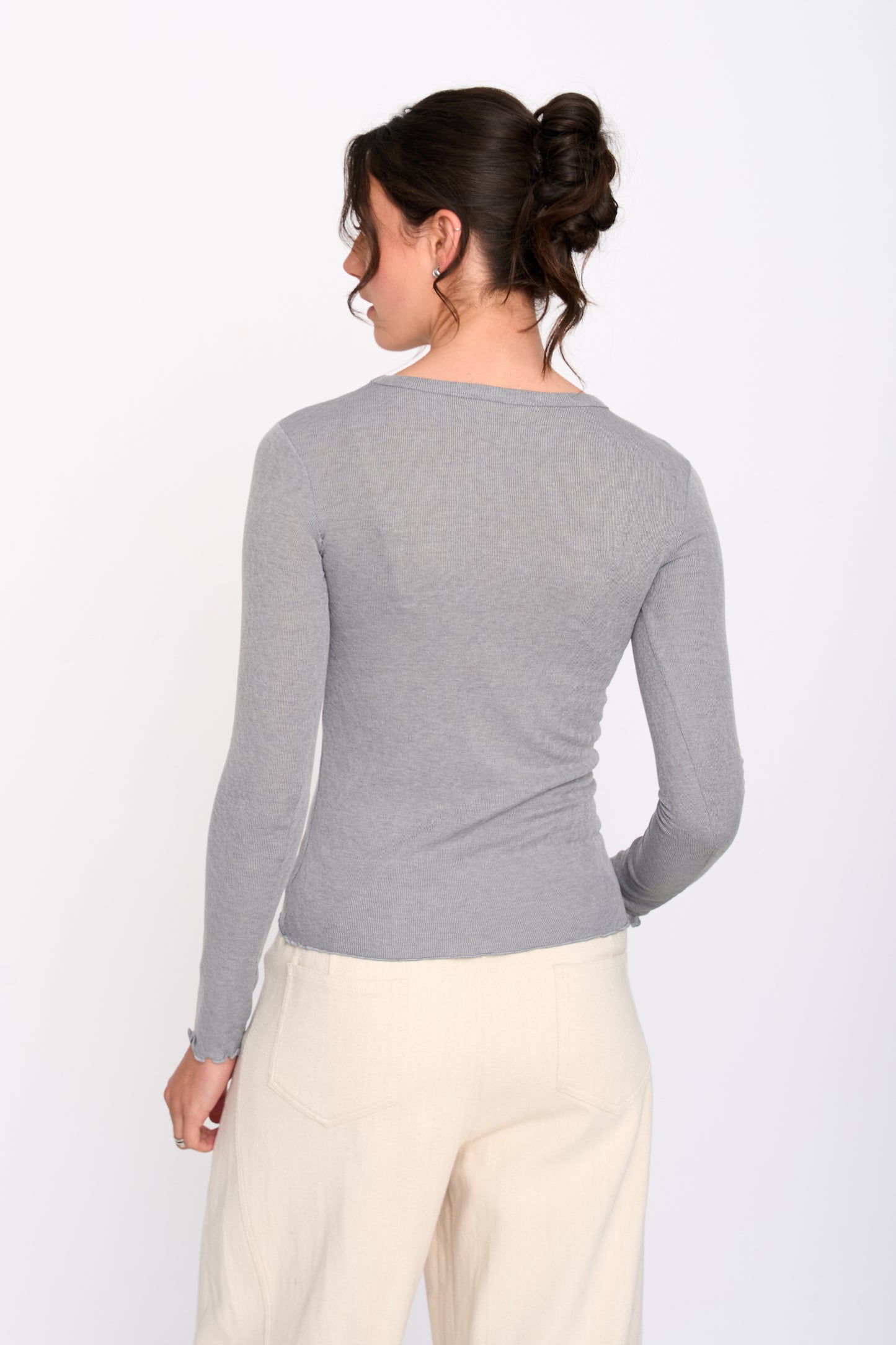 24COLOURS 12501B Grey Long Sleeve