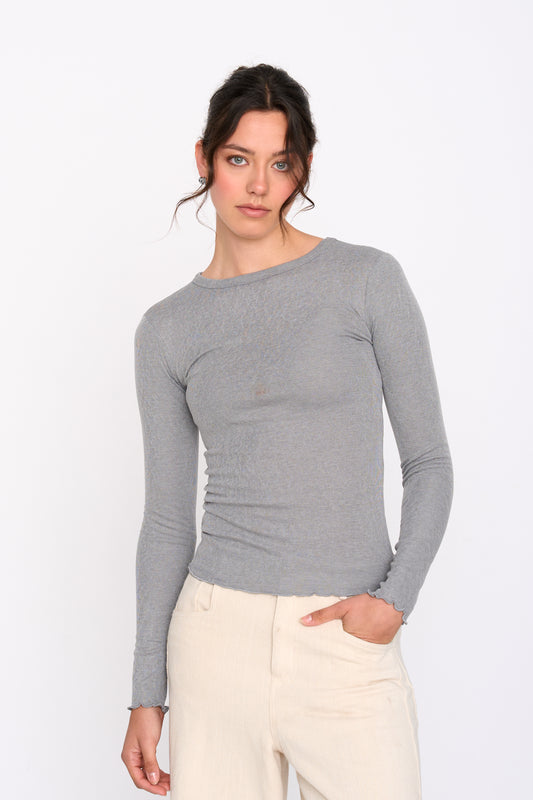 24COLOURS 12501B Grey Long Sleeve