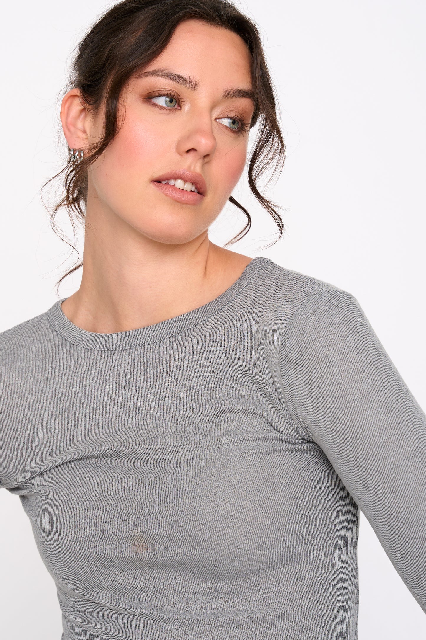 24COLOURS 12501B Grey Long Sleeve